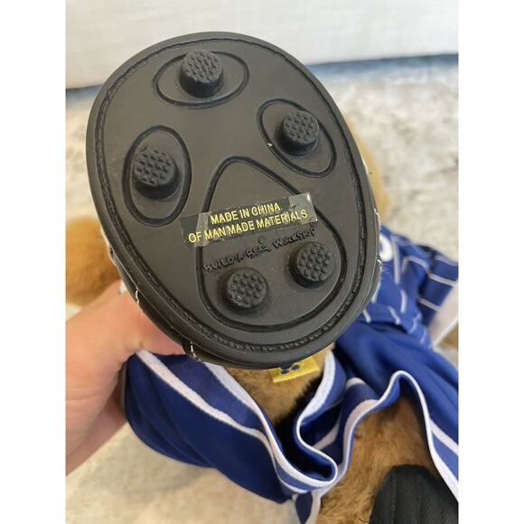 Build A Bear Workshop Soccer Bear Blue Outfit with Soccer Ball - Picture 3 of 6